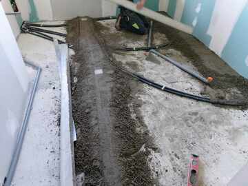 Réalisation d'une chape avant pose de carrelage à Marmande
